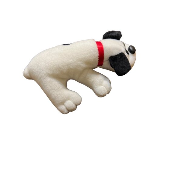 Vintage 1986 Tonka Pound Puppies White Black Spots Plush Puppy Dog Toy 7.5" - Picture 3 of 4